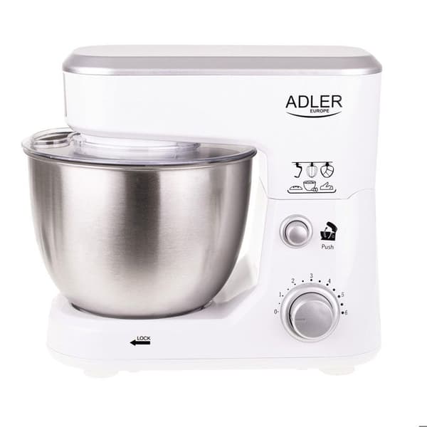 Robot Pâtissier Boulangerie Kök Hushåll Multifunktion Skål 4L Adler AD4216 1000W Vit 34278