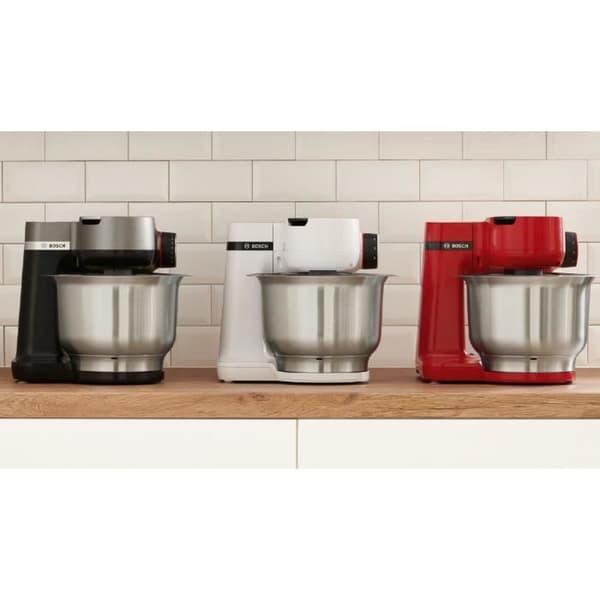 Kompakt och multifunktionell bakverksrobot KÖKSMASKIN BOSCH Serie 2 - 700W - 3,8L - Vit
