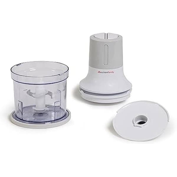 Tritatutto elettrico BLADE Melchioni, 260W, 2 Velocita', Doppia coppia di blade in acciaio, Compatto, Potente, Salvaspazio,