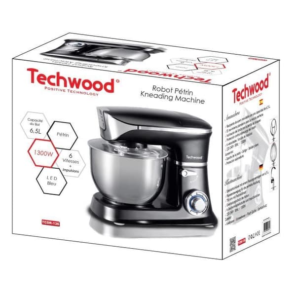 TECHWOOD TCDR-136 Konditorobot - Svart