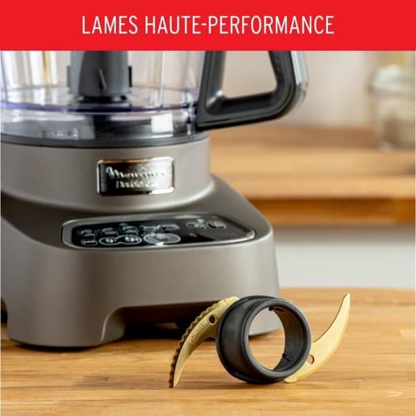 MOULINEX Double Force Multifunktionsrobot, 2 motorutgångar, 6 hastigheter, Blender Smoothies och Shakes, 10 tillbehör FP827E10