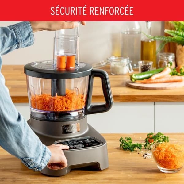 MOULINEX Double Force Multifunktionsrobot, 2 motorutgångar, 6 hastigheter, Blender Smoothies och Shakes, 10 tillbehör FP827E10