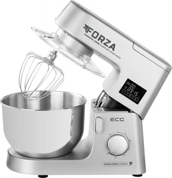 Multifunktionsrobot - hushållsrobot - köksrobot Ecg Harvester FORZA 5500 Giorno Argento