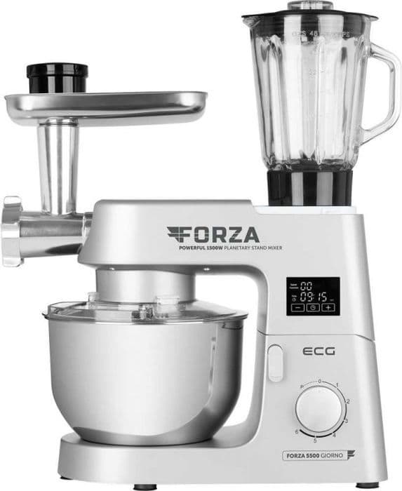 Multifunktionsrobot - hushållsrobot - köksrobot Ecg Harvester FORZA 5500 Giorno Argento