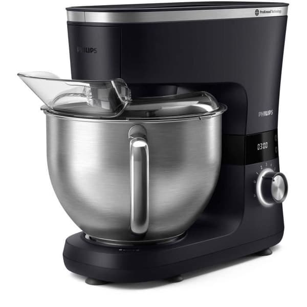 Philips 7000-serien köksmaskin, 5,5 L, degkrok, visp och visp, 1000 W, svart (HR7962/01)