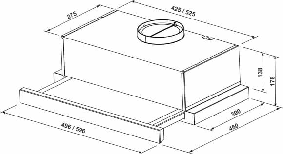 Built-In Hood CCN L 14 150 60 IS, Eleyus