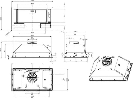 Sisäänrakennettu huppu BHI681EB, Gorenje