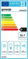 Pikkukuva 5 / 5: Sisäänrakennettu huppu BHI681EB, Gorenje
