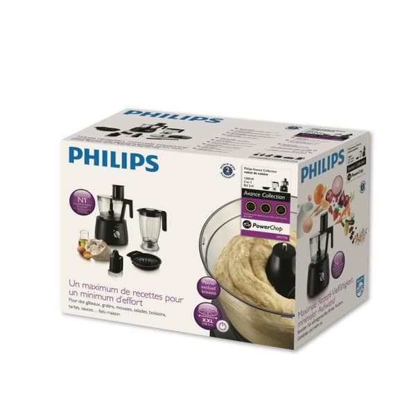 PHILIPS HR7776/90 matberedare, 1300W, kompakt 3-i-1, 3,4 l skål