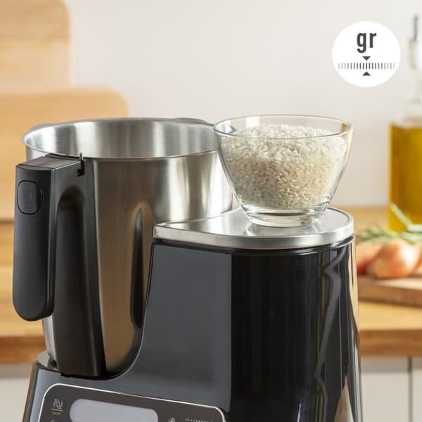 MOULINEX Clickchef Kompakt multifunktionsmatberedare, ångkorg, 5 program, 32 funktioner Integrerad våg Svart HF456810