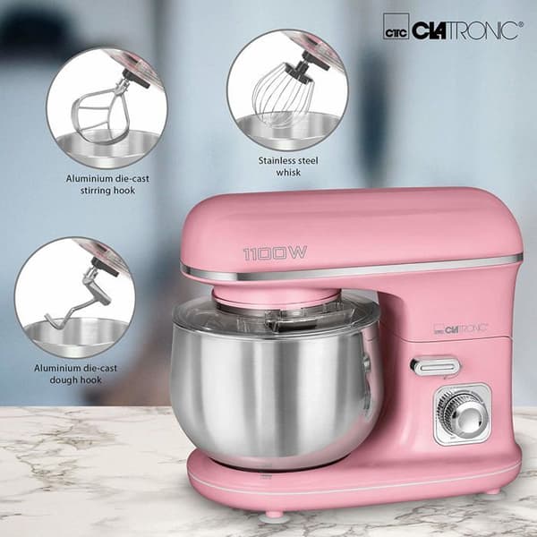 Multifunktionsblandarrobot - CLATRONIC - KM 3711 - 5L - 1100W - Rosa