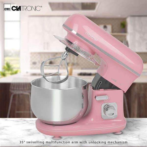 Robot Pâtissier Boulangerie Küttning Ménager Multifunktion Skål 5L Clatronic KM 3711 1100W Rosa 263875