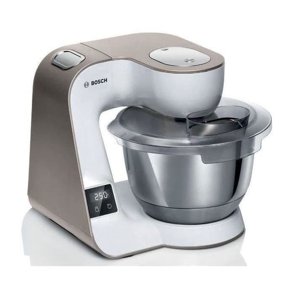 BOSCH - Stativblandare - 1000W - 3,9 L skål i rostfritt stål - integrerad våg och timer - MUM 5 CreationLine - vit/champagne - MUM5XW20