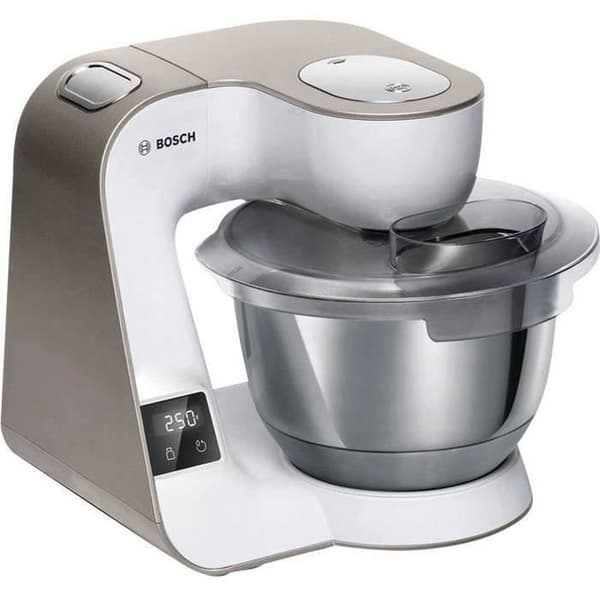 BOSCH - Stativblandare - 1000W - 3,9 L skål i rostfritt stål - integrerad våg och timer - MUM 5 CreationLine - vit/champagne - MUM5XW20