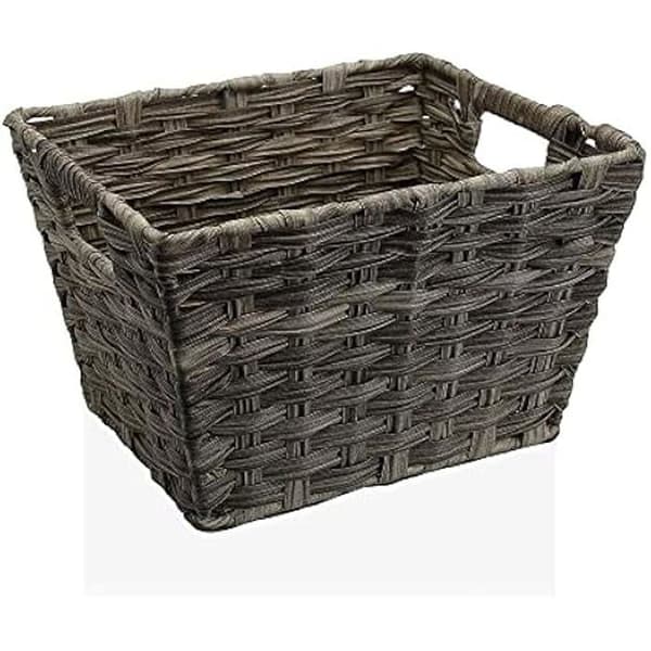 Grå korg med polyetenhandtag - BigBuy Home - 24 x 19 x 29 cm