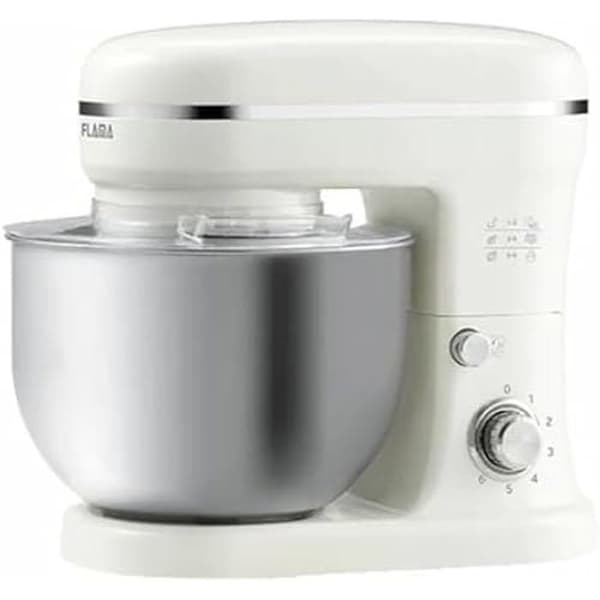 Flama Köksblandare 1461FL, 1200 W, 6 hastigheter och pulsfunktion, 5 L behållare i rostfritt stål (vit)