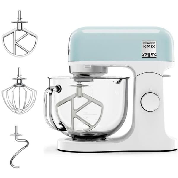 KENWOOD KMX754PB multifunktions bakverksrobot - 1000W professionell motor - 2 uttag för tillbehör - 5L glasskål med