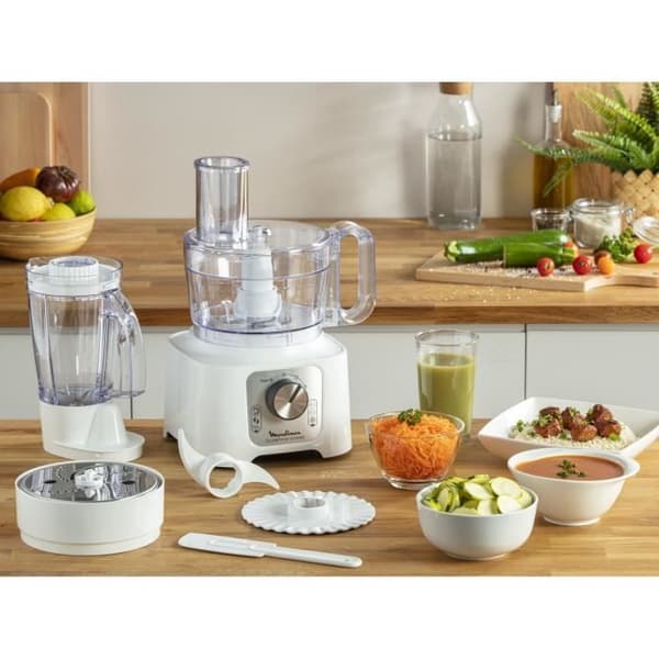 Moulinex DoubleForce Compact multifunktionsrobot - 800W - 6 hastigheter + puls - 7 tillbehör