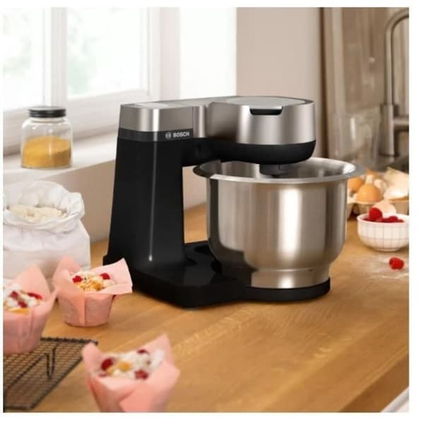 Bosch MUMS2VM00, matberedare Serie 2 - 900 W, 7 hastigheter + turbo, bakverkssats, 3,8 l stålskål