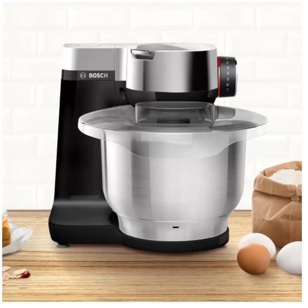 Bosch MUMS2VM00, matberedare Serie 2 - 900 W, 7 hastigheter + turbo, bakverkssats, 3,8 l stålskål