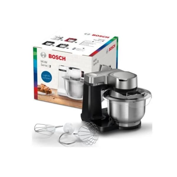 Bosch MUMS2VM00, matberedare Serie 2 - 900 W, 7 hastigheter + turbo, bakverkssats, 3,8 l stålskål