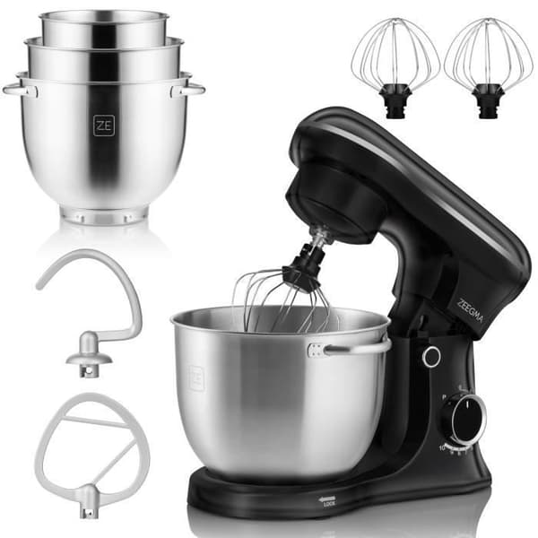 Robotkock - ZEEGMA - Planet Trio - 1500W - 3 skålar - 7 hastigheter - Svart