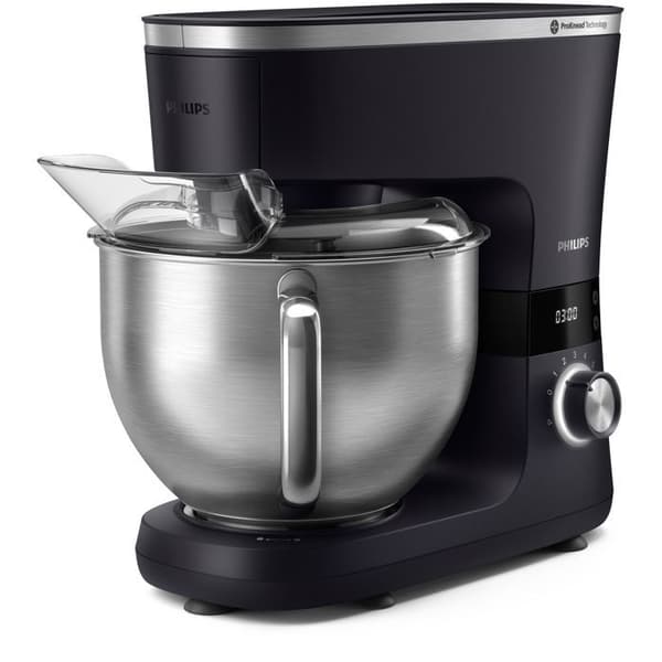 Philips 7000-serien köksmaskin, 5,5 L, degkrok, visp och visp, 1000 W, svart (HR7962/01)