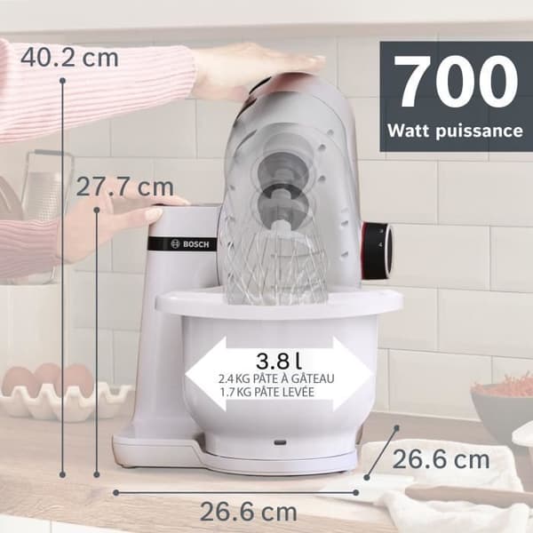 Robotgräddare BOSCH Serie 2 MUMS2AW00 - 700 W - 4 hastigheter - 3,8 L - Vit