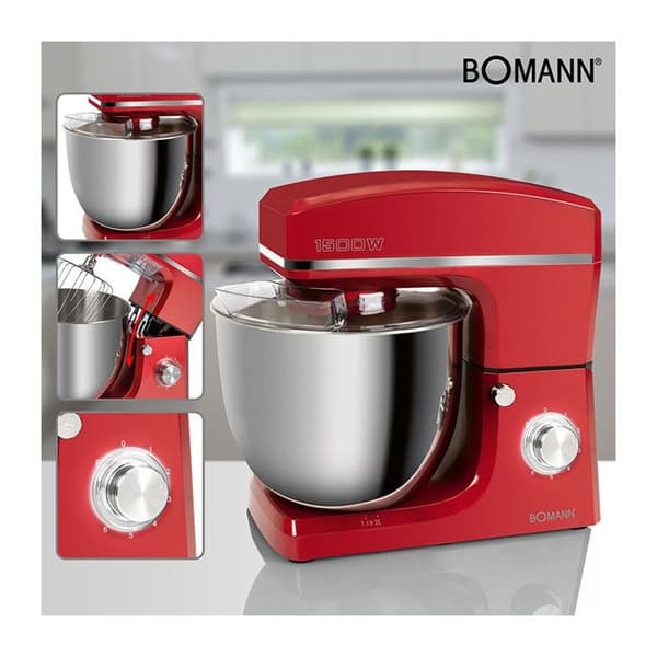 Multifunktionsblandare 10L 1500W Bomann KM 6036 CB Röd
