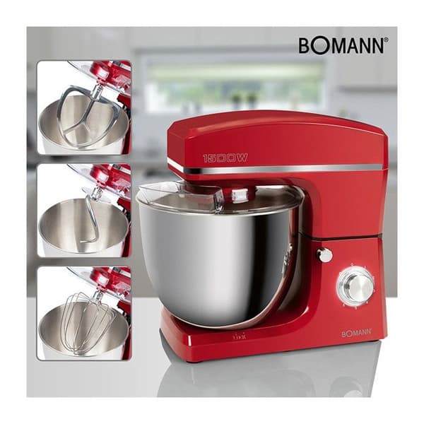 Multifunktionsblandare 10L 1500W Bomann KM 6036 CB Röd