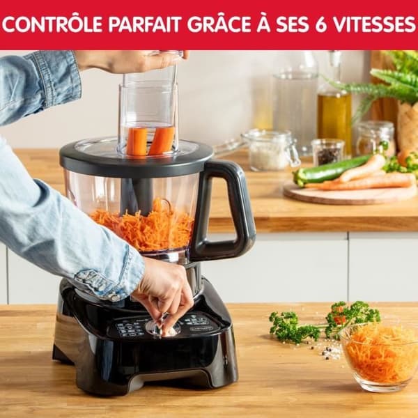 Moulinex DoubleForce 1000 W multifunktionsrobot med blender, 8 tillbehör FP821811