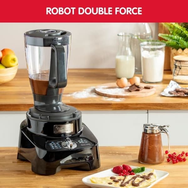 Moulinex DoubleForce 1000 W multifunktionsrobot med blender, 8 tillbehör FP821811