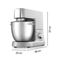 Miniatyrbild 4 av 4: MOULINEX QA810D01 Masterchef Grande bakverksrobot - 6,7L skål i rostfritt stål - 10 hastigheter + Pulse - Konditorivaror