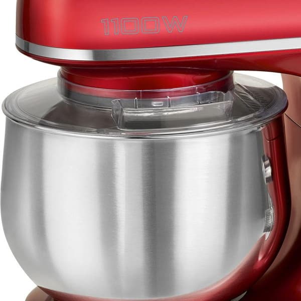 Robot Pâtissier Boulangerie Kök Hemma Multifunktion Skål Inox 5L Bomann KM 6010 CB 1100W Röd 660102