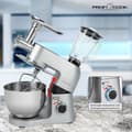 Miniatyrbild 5 av 6: Köksrobot med glasvisp Degmaskin på 6,7 liter Köttkvarn Proficook KM 1189 1500W Silver
