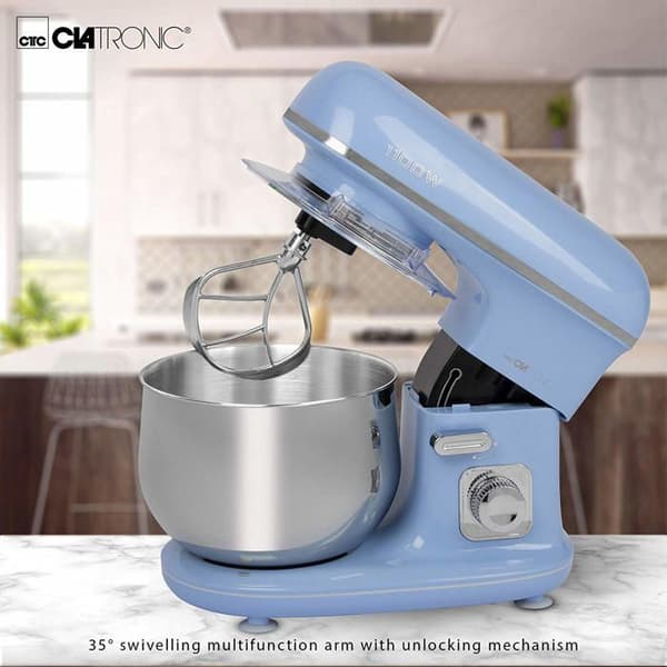 Robot Pâtissier Boulangerie Küks Ménager Multifunktionell Skål 5L Clatronic KM 3711 1100W Blå 263874