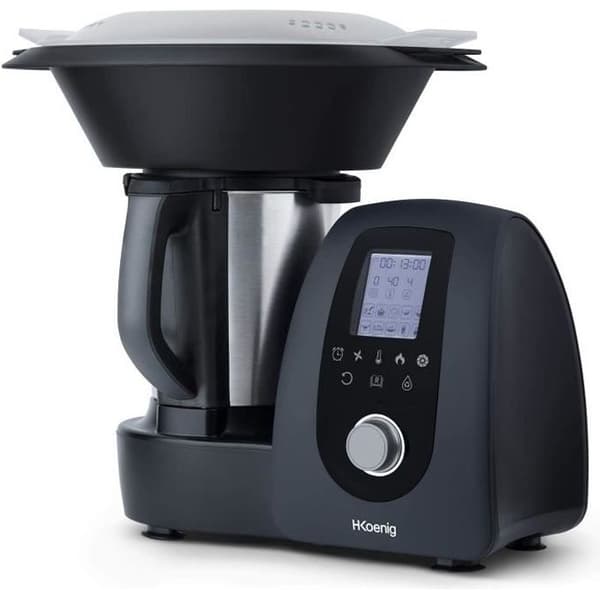 H.Koenig Professional Intelligent 2L HK8 Multifunktionsspisrobot 1000W, 30+ matlagningsfunktioner, 10-hastighetsturbo