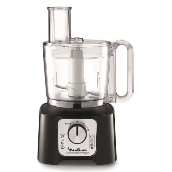 MOULINEX Double Force Compact Multifunktionsrobot, 2 motorutgångar, 2 hastigheter, Blender Smoothies och Shakes, 9 tillbehör