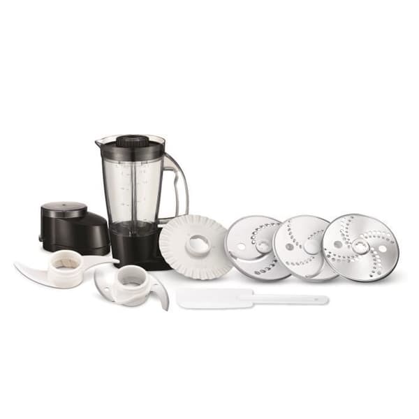 MOULINEX Double Force Compact Multifunktionsrobot, 2 motorutgångar, 2 hastigheter, Blender Smoothies och Shakes, 9 tillbehör