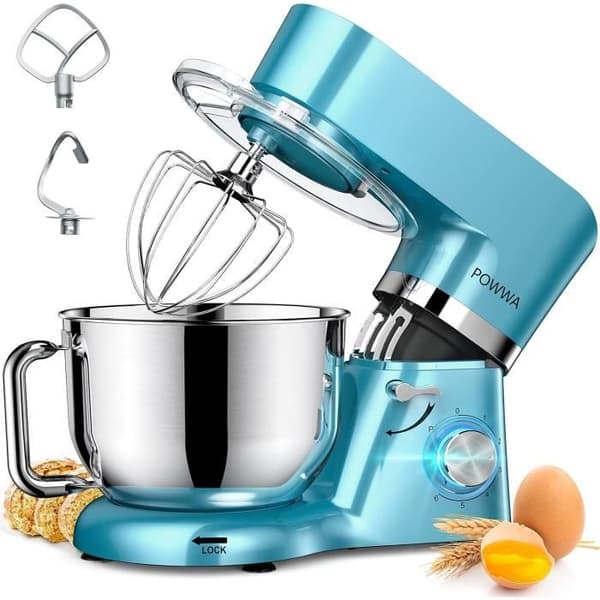 Robot Pâtissier - POWWA - 1500W - Tyst - Skål 6.2L - Multifunktion 3 i 1