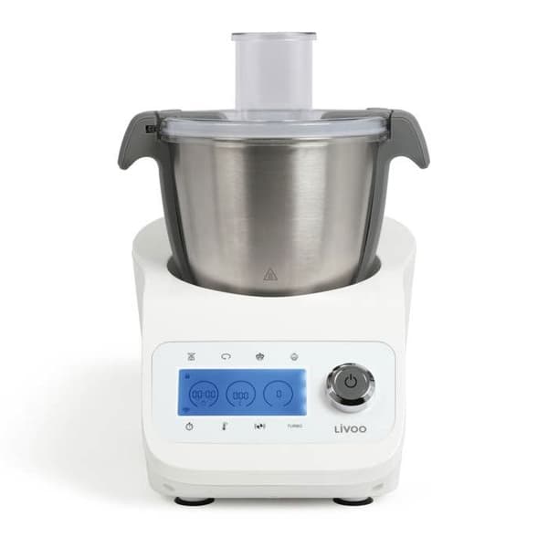 Super Cooker multifunktionsrobot - LIVOO DOP219W - 12 hastigheter - 3,5L skål i rostfritt stål - 1000W - Vit