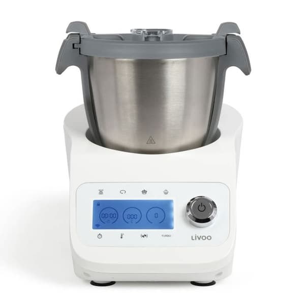 Super Cooker multifunktionsrobot - LIVOO DOP219W - 12 hastigheter - 3,5L skål i rostfritt stål - 1000W - Vit