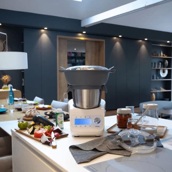 Super Cooker multifunktionsrobot - LIVOO DOP219W - 12 hastigheter - 3,5L skål i rostfritt stål - 1000W - Vit Vit