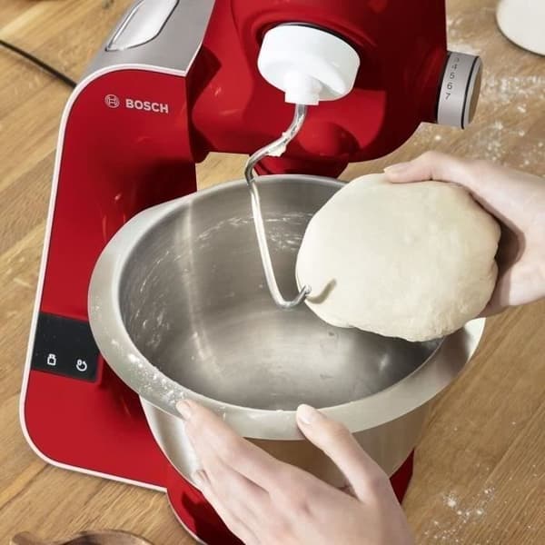 Matberedare - BOSCH Köksmaskin MUM5 - Mörkröd/silver - 1000W-7 hastigheter+puls - 3,9L mixerskål i rostfritt stål
