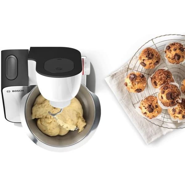 Robotköksmaskin - BOSCH - MUM50123 - 800W - 4 hastigheter + pulsfunktion - Stålskål 3,9L