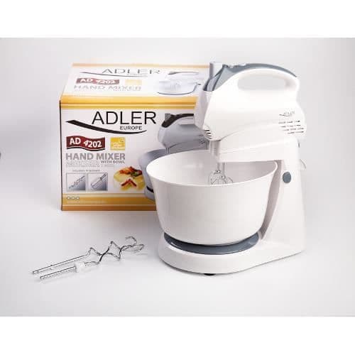 Adler AD 4202, matberedare, vit, mixning, plast, 300 W, 1,85 kg