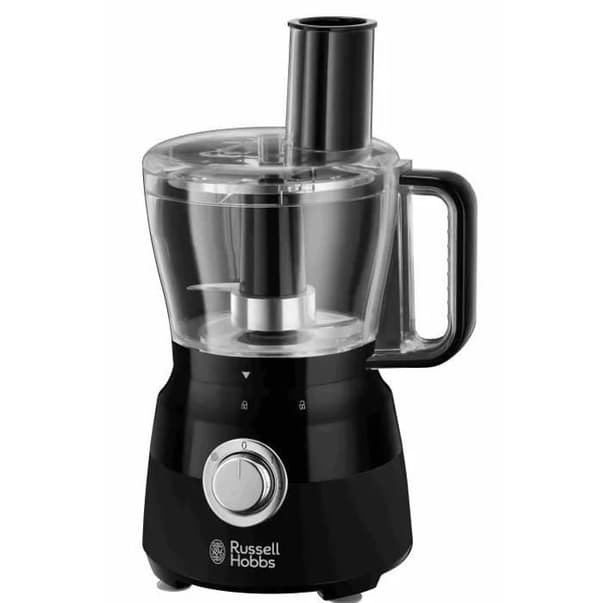 Multifunktionsrobot - RUSSELL HOBBS - Mattsvart 24732-56 - 600 W - 2,5 L skål - Rostfria blad - Vändbar skiva - Mattsvart