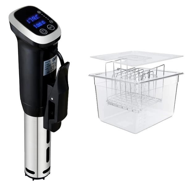 Sous Vide Cooker, 1200W Effekt, Præcis Temperaturkontrol,SVNcontainerNrack, EU