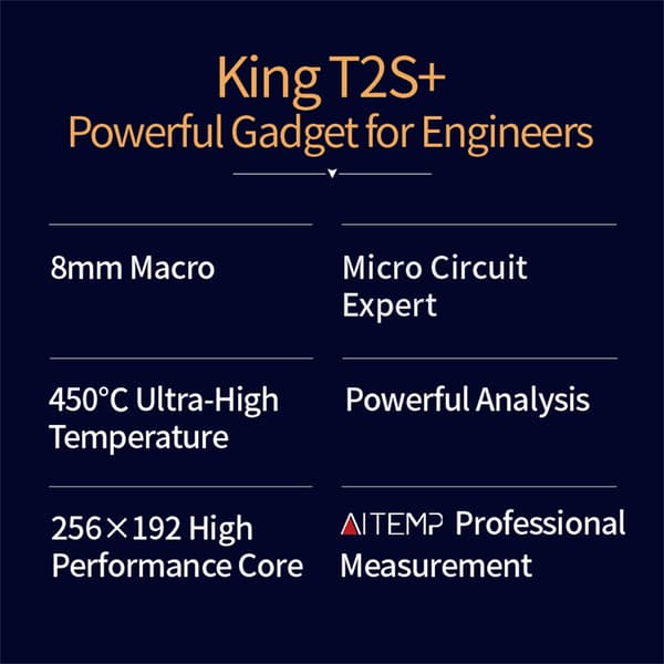 T2S+-lämpökamera 256×192 älypuhelimelle Type-C-liitin PCB-lattialämmön tarkastus infrapunalämpökamera