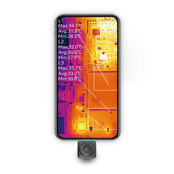 T2S+-lämpökamera 256×192 älypuhelimelle Type-C-liitin PCB-lattialämmön tarkastus infrapunalämpökamera